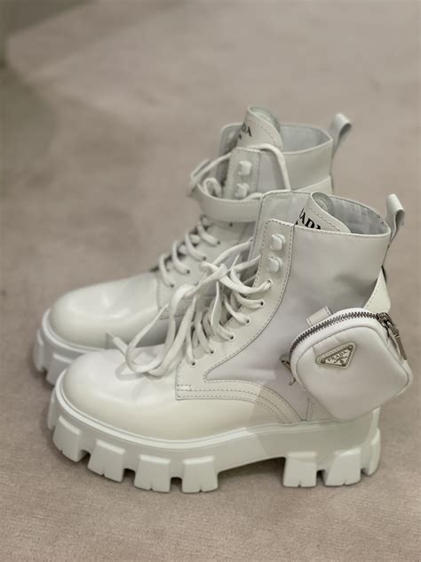 prada military shoes|prada boots with pouch white.